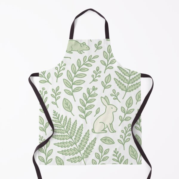Item preview, Sage Green Botanical Woodland Pattern with Ferns & Tiny Creatures designed and sold by Fernova.