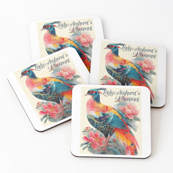 Item preview, Feathers and Peonies: The Majesty of Lady Amherst’s Pheasant designed and sold by ForeverPrintsOK.