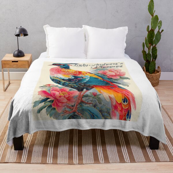 Item preview, Feathers and Peonies: The Majesty of Lady Amherst’s Pheasant designed and sold by ForeverPrintsOK.