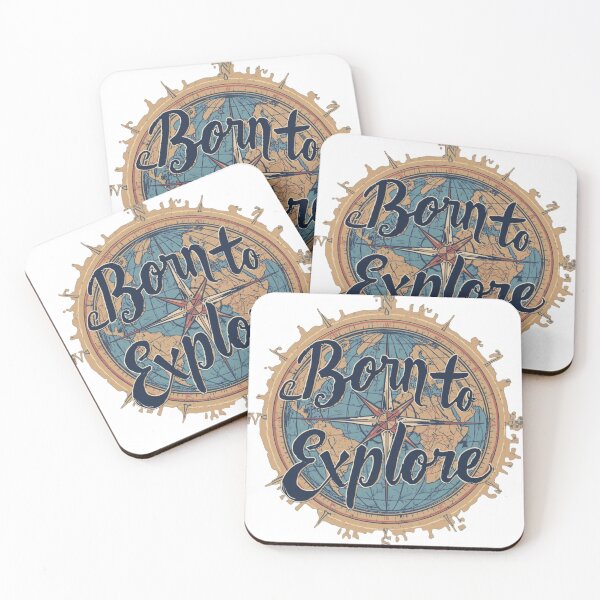 Item preview, Born to Explore Vintage Compass Adventure Design designed and sold by MeluryPrints.
