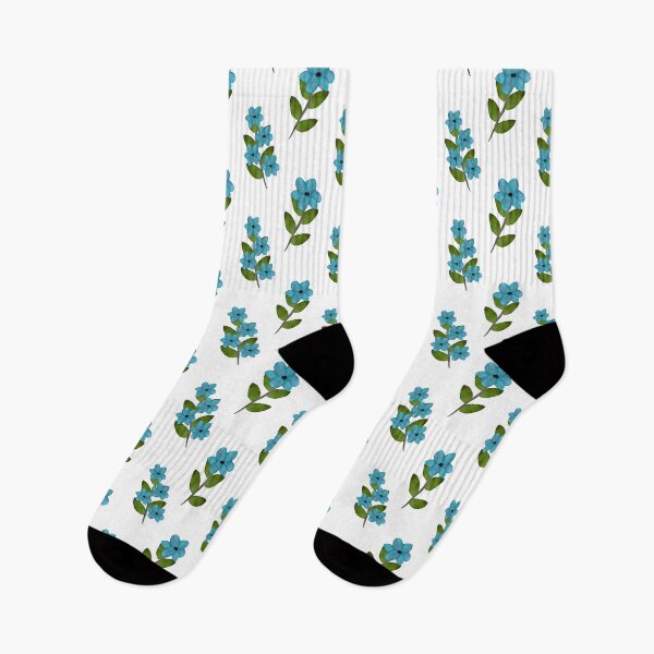 Item preview, Floral blue watercolor flowers pattern designed and sold by Lindsay Marie Patterns.