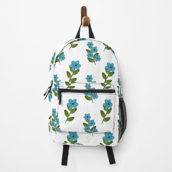 Item preview, Floral blue watercolor flowers pattern designed and sold by Lindsay Marie Patterns.