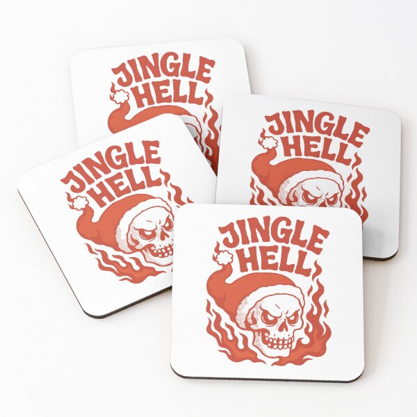 Item preview, Jingle Hell – Flaming Skull Santa Hat Illustration | Gothic Christmas Art, Metal Holiday Design, Dark Humor Xmas designed and sold by BrainBubbleArt.