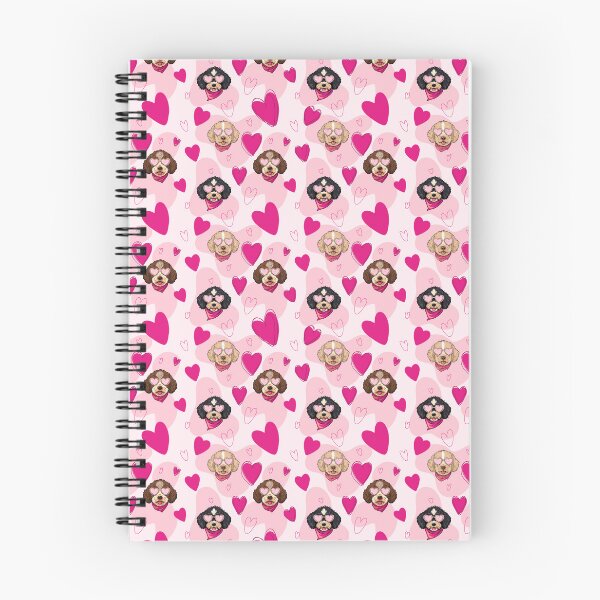 Item preview, Cockapoo & Cavapoo Pattern with Heart Sunglasses and Hearts – Cute Dog Seamless Design designed and sold by WildLakePatterns.