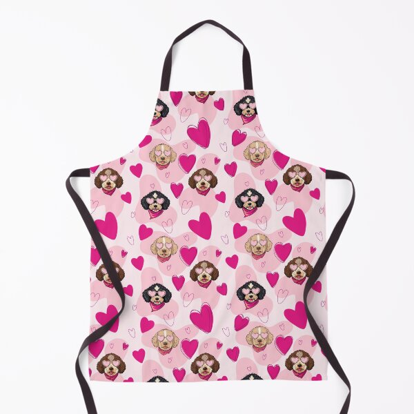 Item preview, Cockapoo & Cavapoo Pattern with Heart Sunglasses and Hearts – Cute Dog Seamless Design designed and sold by WildLakePatterns.