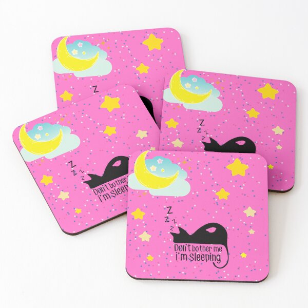 Item preview,  Don't Bother Me I'm Sleeping Cute Black Cat Stars and Moon designed and sold by Lovemountain.