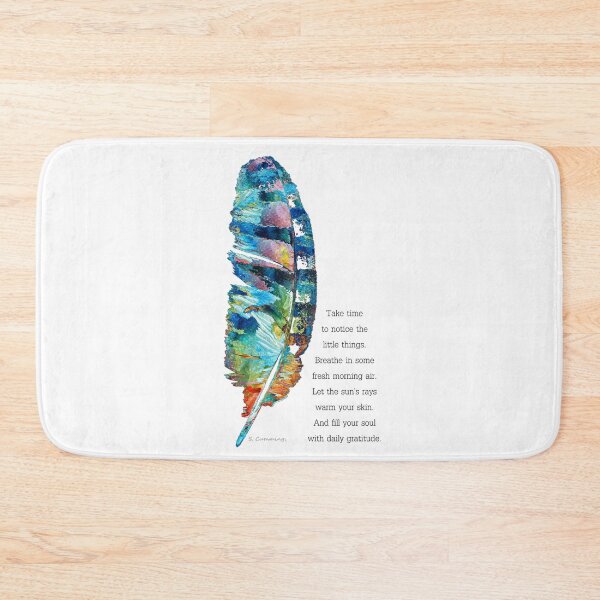 Item preview, Daily Gratitude Colorful Feather Art designed and sold by Sharon Cummings Art.