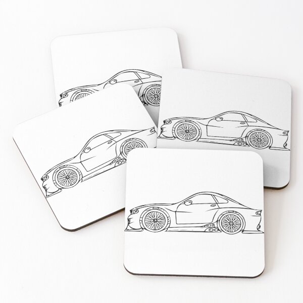 Item preview, Minimalist Sports Car Line Art Sketch designed and sold by TorqueThread.