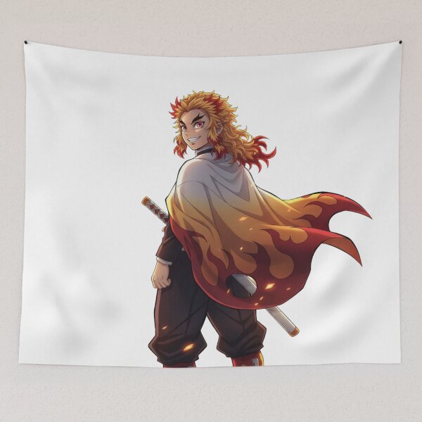 Item preview,  Rengoku looking back ,Demon Slayer, Kimetsu No Yaiba designed and sold by Innova_Creations.