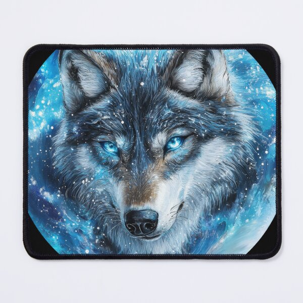 Item preview, Mystic Ice Wolf in Cosmic Snowstorm designed and sold by Daagath.