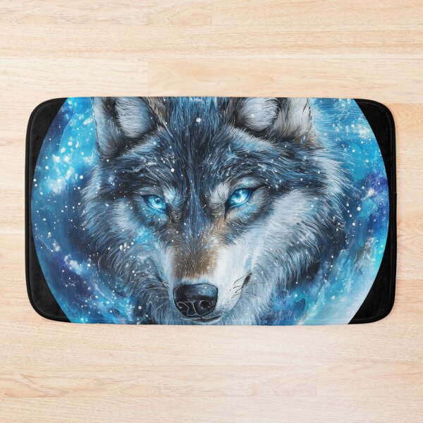 Item preview, Mystic Ice Wolf in Cosmic Snowstorm designed and sold by Daagath.