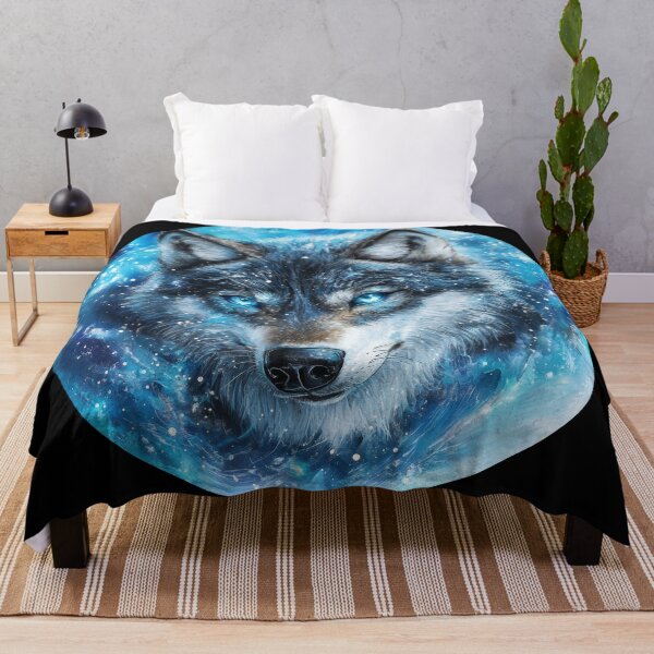 Item preview, Mystic Ice Wolf in Cosmic Snowstorm designed and sold by Daagath.