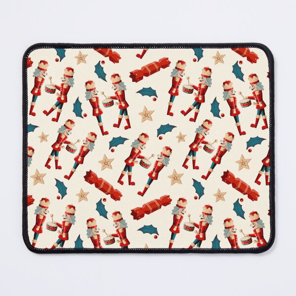 Item preview, Vintage Christmas with nutcracker soldiers seamless pattern designed and sold by Bonheurem.