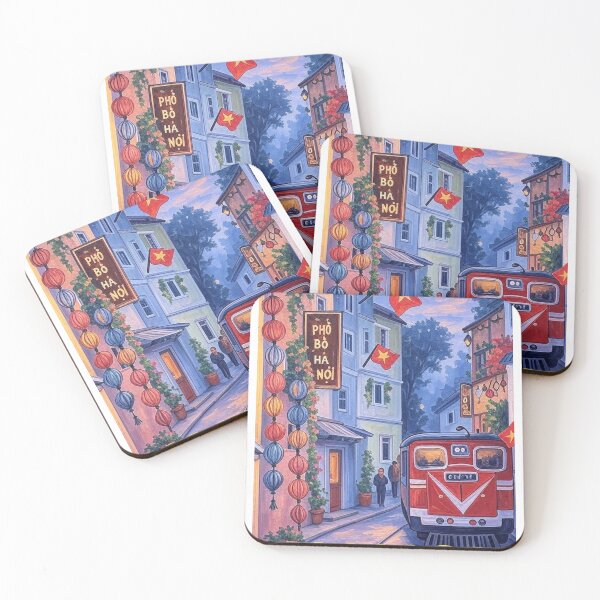 Item preview, Hanoi Vietnam Postcard, Vietnam Wall Art, Hanoi Poster designed and sold by Bits & Bops Boutique.