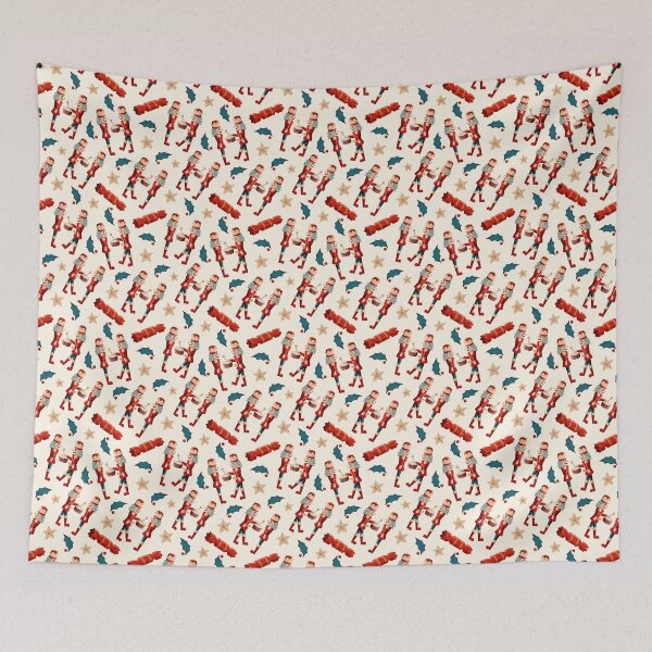 Item preview, Vintage Christmas with nutcracker soldiers seamless pattern designed and sold by Bonheurem.