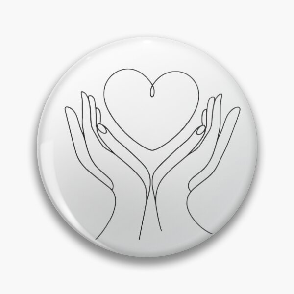 Item preview, Continuous Line Hands Forming a Heart Art designed and sold by thenextstepua.