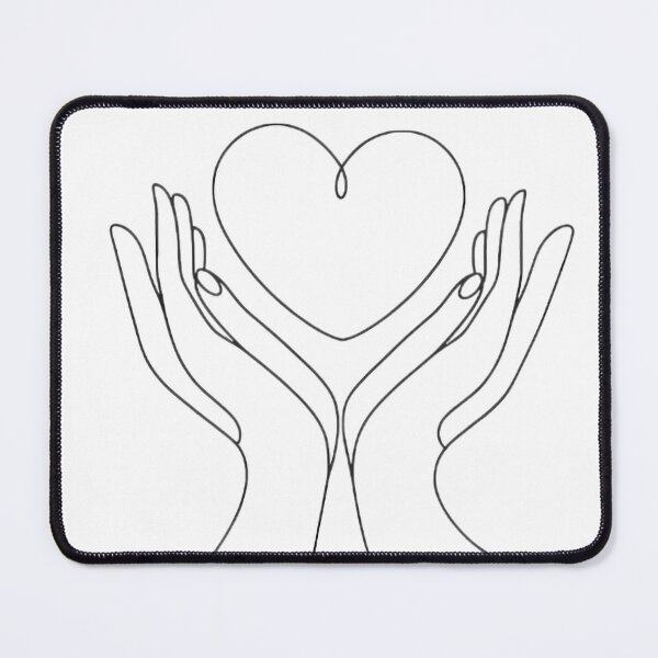 Item preview, Continuous Line Hands Forming a Heart Art designed and sold by thenextstepua.