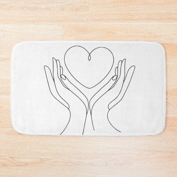 Item preview, Continuous Line Hands Forming a Heart Art designed and sold by thenextstepua.