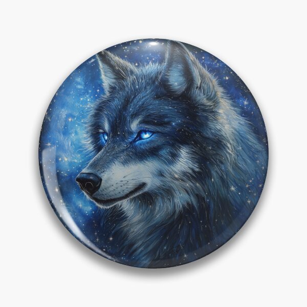 Item preview, Celestial Blue Wolf Under Starry Night designed and sold by Daagath.