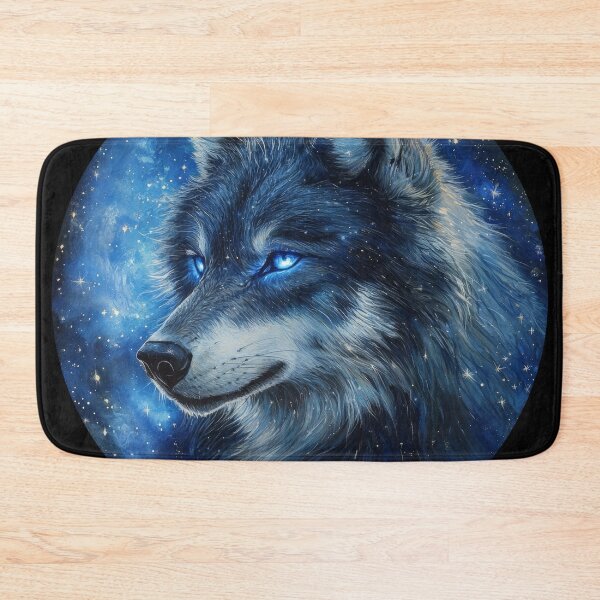 Item preview, Celestial Blue Wolf Under Starry Night designed and sold by Daagath.