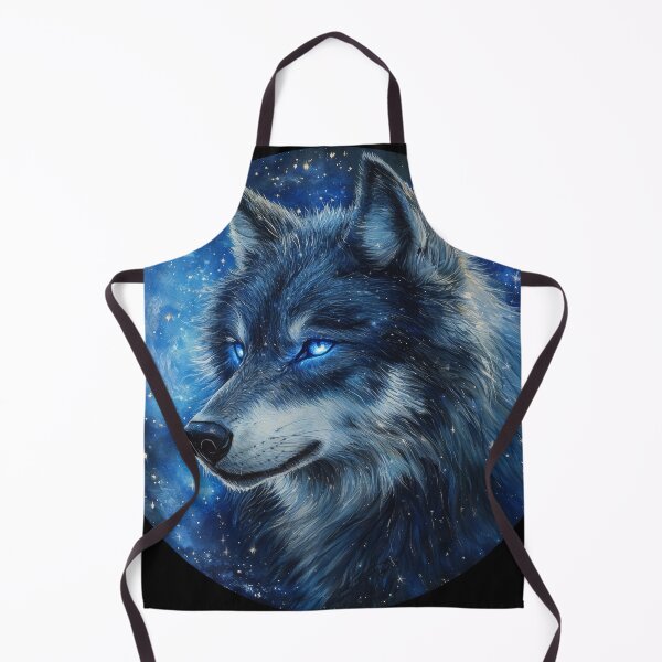 Item preview, Celestial Blue Wolf Under Starry Night designed and sold by Daagath.