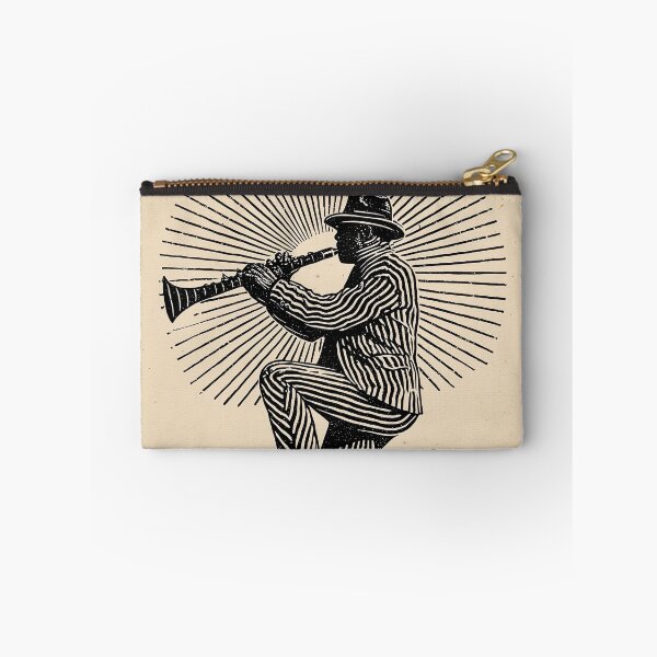 Item preview, jazz Musician Playing Clarinet in Pinstripe Suit designed and sold by lautir.