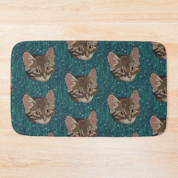 Item preview, Tree and Snowflake pattern brown tabby cat designed and sold by LeahcarsArt.