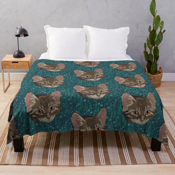 Item preview, Tree and Snowflake pattern brown tabby cat designed and sold by LeahcarsArt.