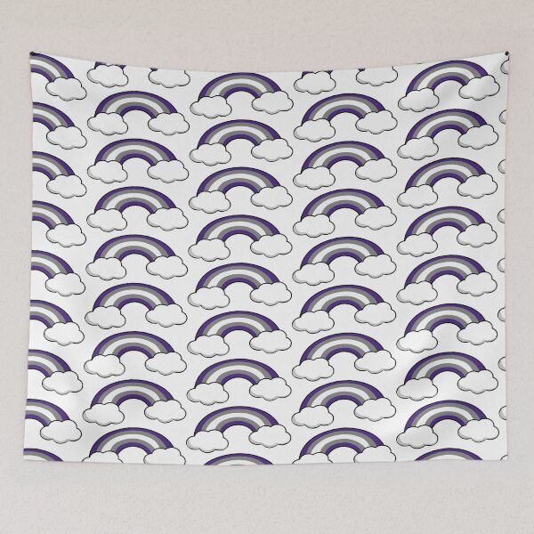 Item preview, Proud Rainbow in the Clouds Greysexual designed and sold by HarveyHandcraftsandDesigns.