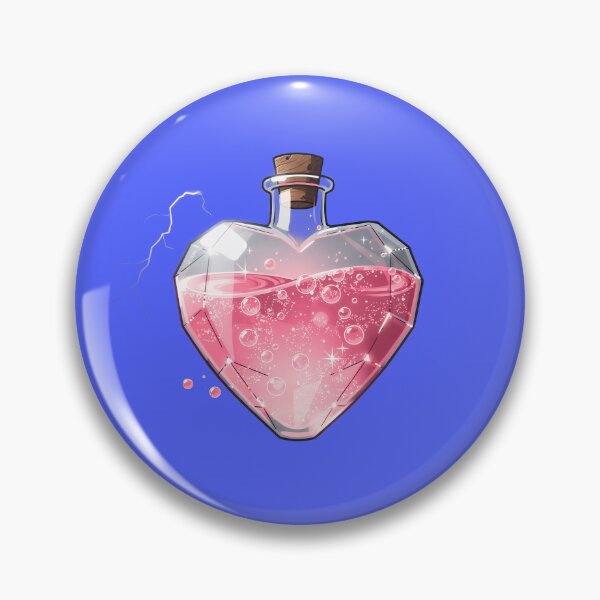 Item preview, Heart Shaped Love Potion Bottle - Pink Magic Elixir Illustration designed and sold by RudArtAI.