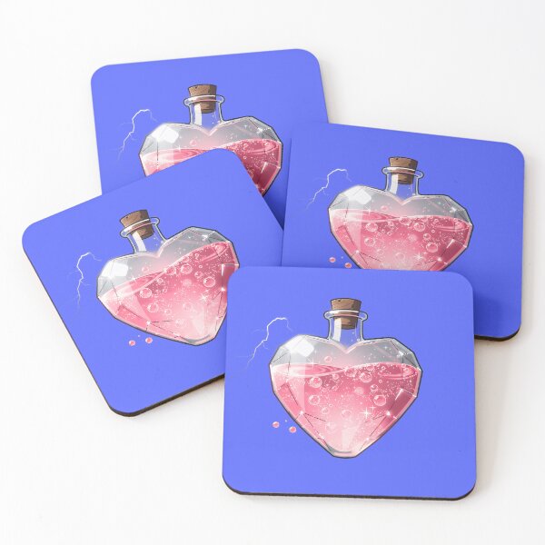 Item preview, Heart Shaped Love Potion Bottle - Pink Magic Elixir Illustration designed and sold by RudArtAI.