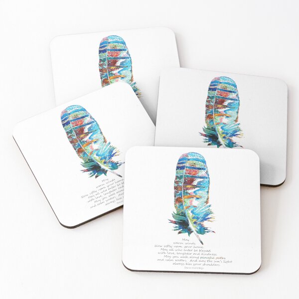 Item preview, Warm Blessings Colorful Feather Art designed and sold by Sharon Cummings Art.