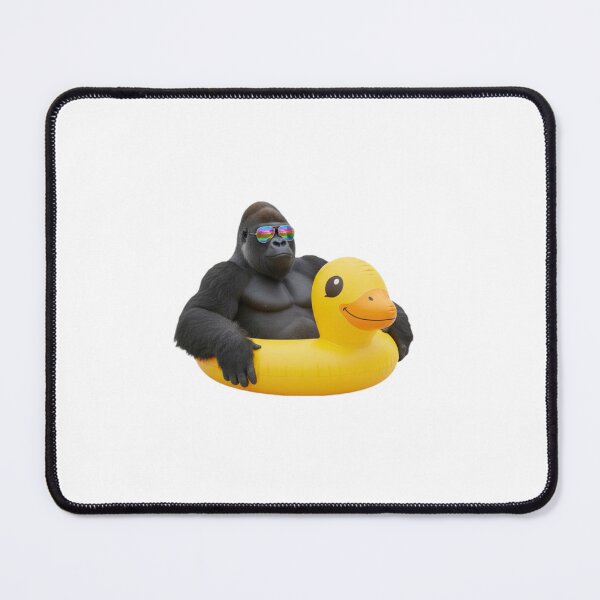 Item preview, Gorilla duck pool float funny kawaii cute meme designed and sold by CheeseBlueprint.