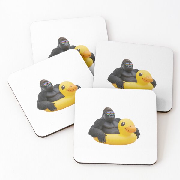 Item preview, Gorilla duck pool float funny kawaii cute meme designed and sold by CheeseBlueprint.
