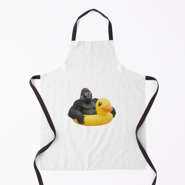 Item preview, Gorilla duck pool float funny kawaii cute meme designed and sold by CheeseBlueprint.