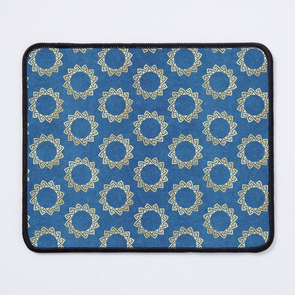 Item preview, Luxury Gold Greek Key Geometric Seamless Pattern on Blue Texture 01 designed and sold by CharlieDesings.