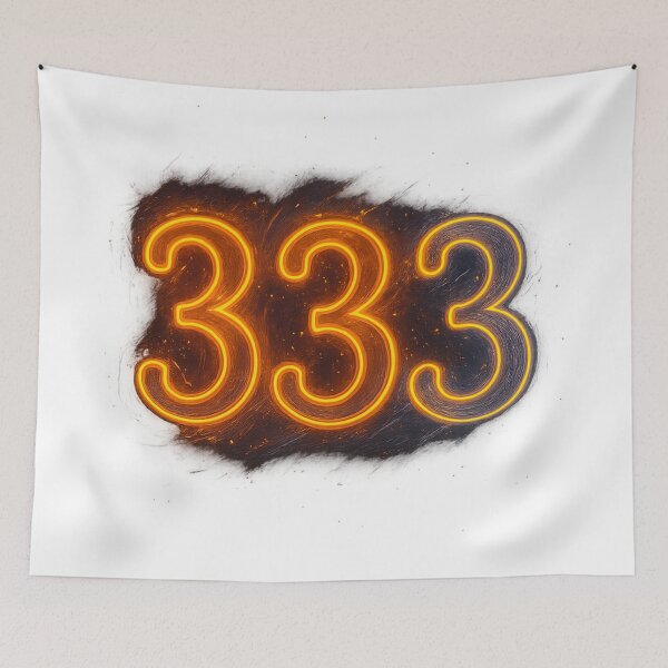 Item preview, Mystic Neon Angel Number 333 Glow designed and sold by HiteshArt111.