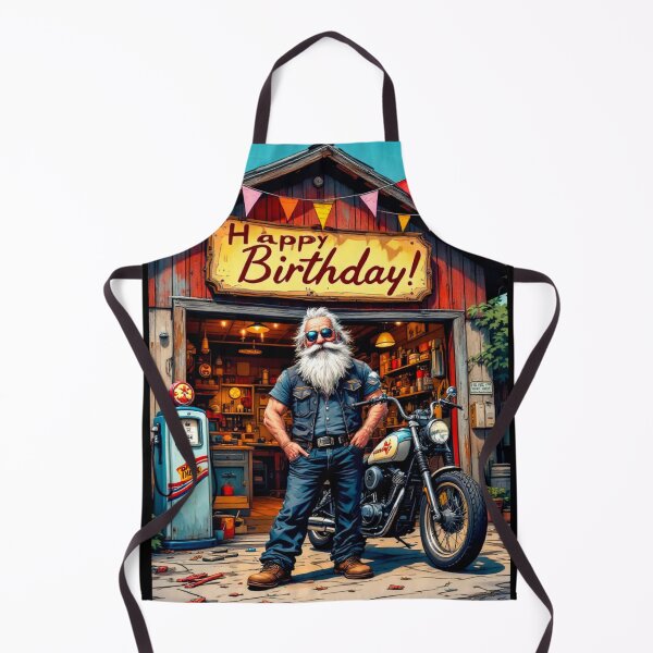 Item preview, HAPPY BIRTHDAY BIKER GARAGE 3 designed and sold by SteadyRolling.