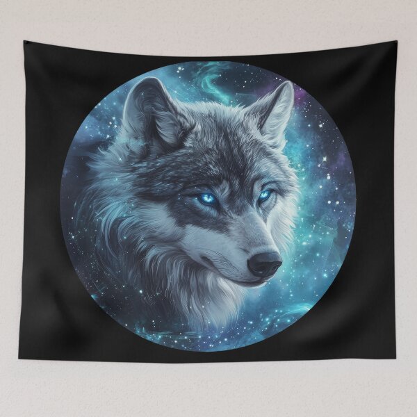 Item preview, Starlit Wolf Spirit in Galactic Light designed and sold by Daagath.