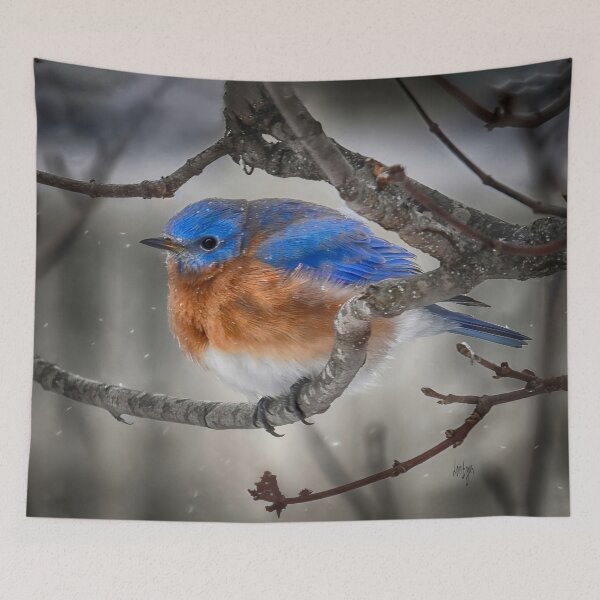 Item preview, A Bluebird In The Blizzard designed and sold by Lois  Bryan.