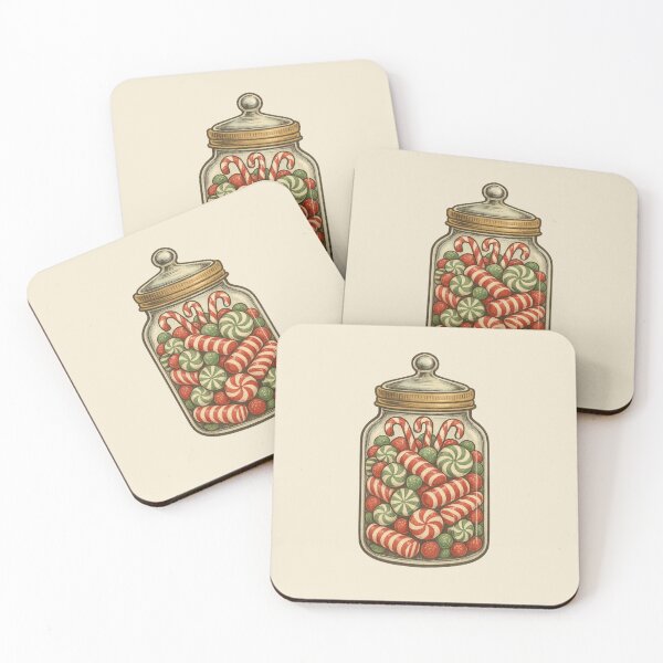 Item preview, Vintage Christmas Candy Jar Peppermint – Holiday Sweet Treats designed and sold by PunchDrop.