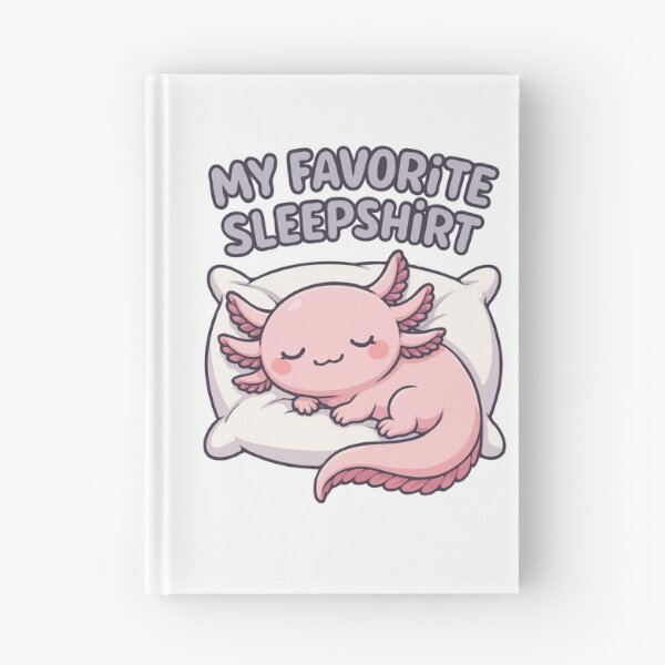Item preview, My Favorite Sleepshirt - Kawaii Sleeping Axolotl on Pillow - Cute Pastel Axolotl Art for Sleep Shirts, Pajamas & Cozy Gifts designed and sold by BrainBubbleArt.