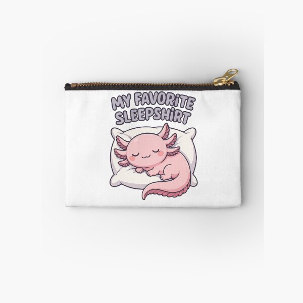 Item preview, My Favorite Sleepshirt - Kawaii Sleeping Axolotl on Pillow - Cute Pastel Axolotl Art for Sleep Shirts, Pajamas & Cozy Gifts designed and sold by BrainBubbleArt.