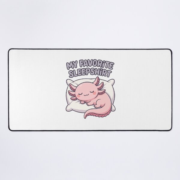 Item preview, My Favorite Sleepshirt - Kawaii Sleeping Axolotl on Pillow - Cute Pastel Axolotl Art for Sleep Shirts, Pajamas & Cozy Gifts designed and sold by BrainBubbleArt.