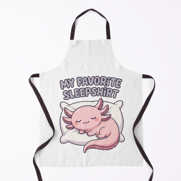 Item preview, My Favorite Sleepshirt - Kawaii Sleeping Axolotl on Pillow - Cute Pastel Axolotl Art for Sleep Shirts, Pajamas & Cozy Gifts designed and sold by BrainBubbleArt.
