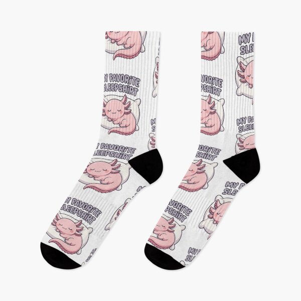 Item preview, My Favorite Sleepshirt - Kawaii Sleeping Axolotl on Pillow - Cute Pastel Axolotl Art for Sleep Shirts, Pajamas & Cozy Gifts designed and sold by BrainBubbleArt.