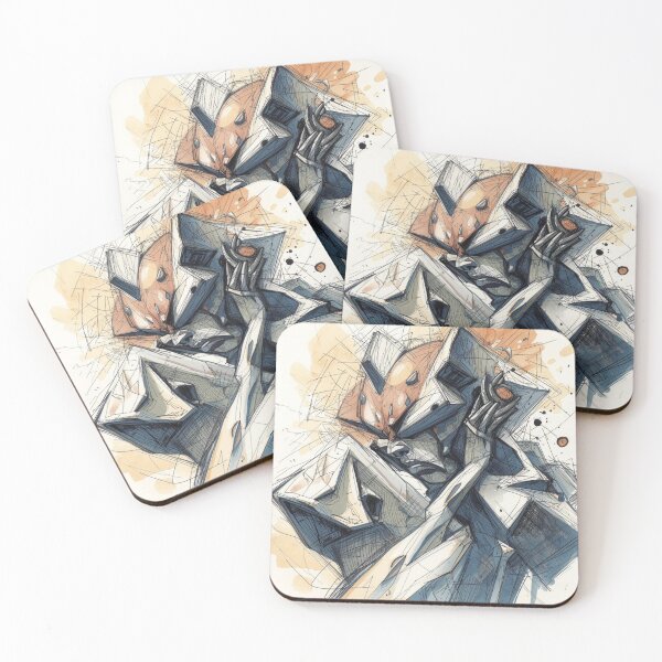 Item preview, Cubist Kaiju Struggle designed and sold by Harmonic_Layers.