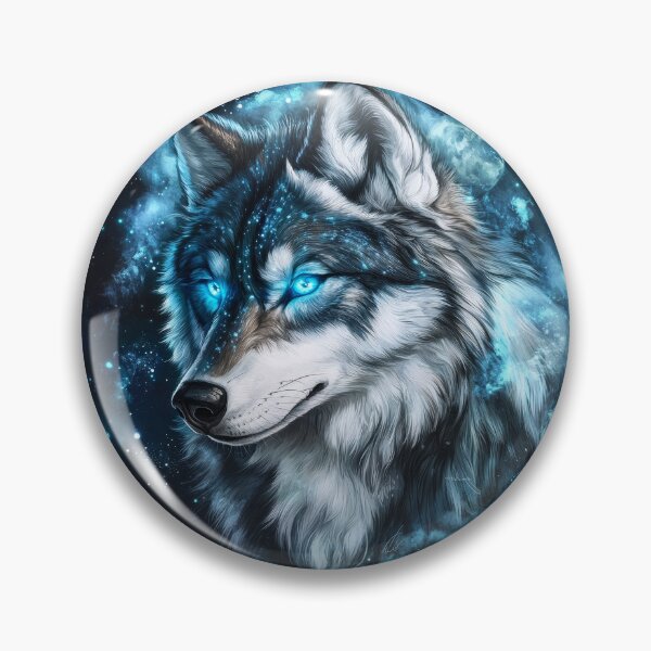 Item preview, Lunar Wolf Spirit with Glowing Eyes designed and sold by Daagath.