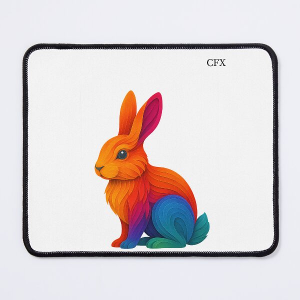 Item preview, Colorful Paper-Cut Rabbit | Our Best Friends Collection designed and sold by CaesarFraterX.
