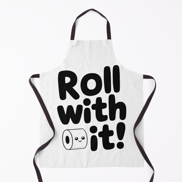 Item preview, Roll with it! Cute Toilet Paper Roll Pun designed and sold by PMCreative.